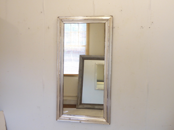 19th C Silverleafed Mirror