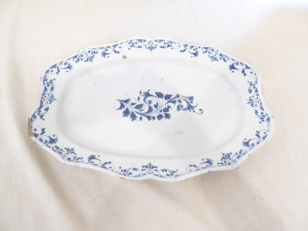 French 18th C Faience Platter