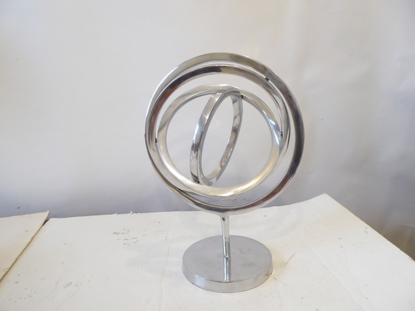 Modern Aluminum Armillary Sculpture