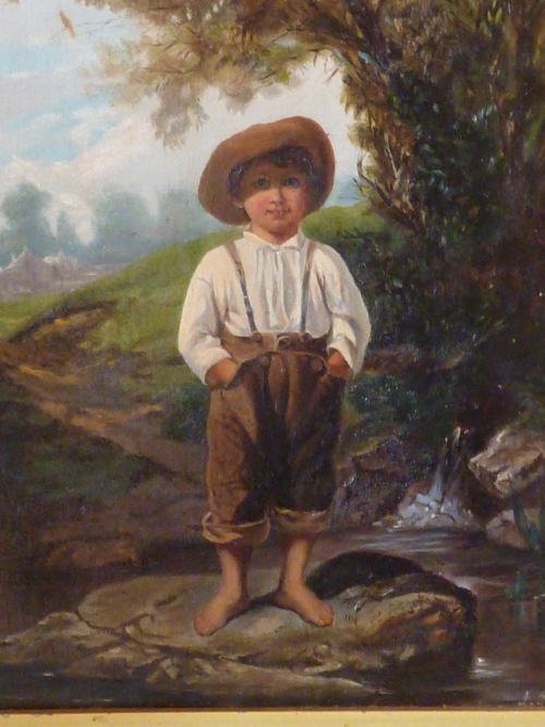 Country Boy Oil Painting