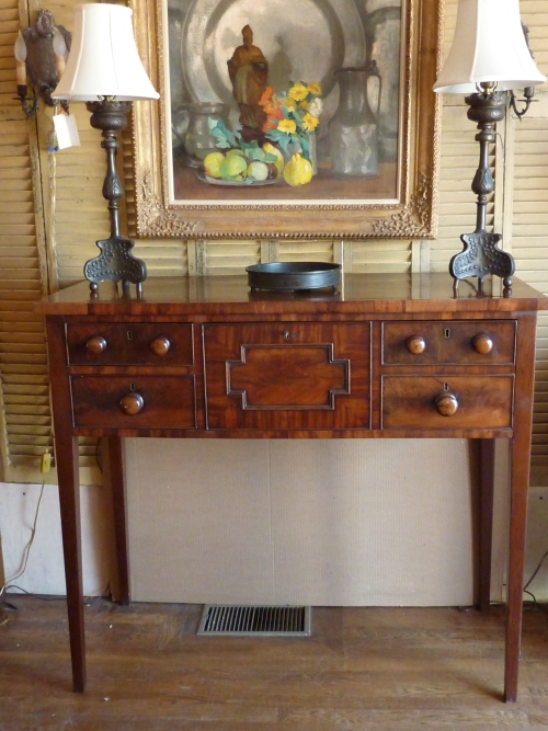 Antique English Mahogany Huntboard Server