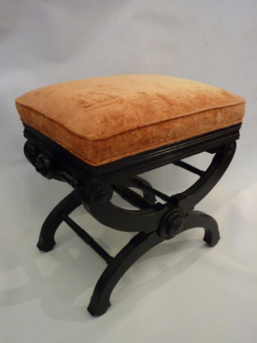 Aesthetic Movement Upholstered Bench