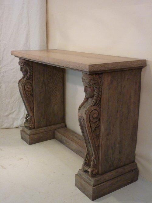 Modern Empire Style Oak Console