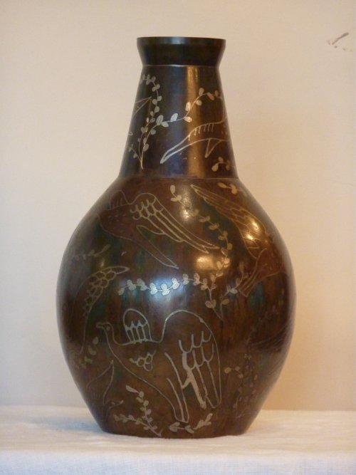 Silver Inlay Vase