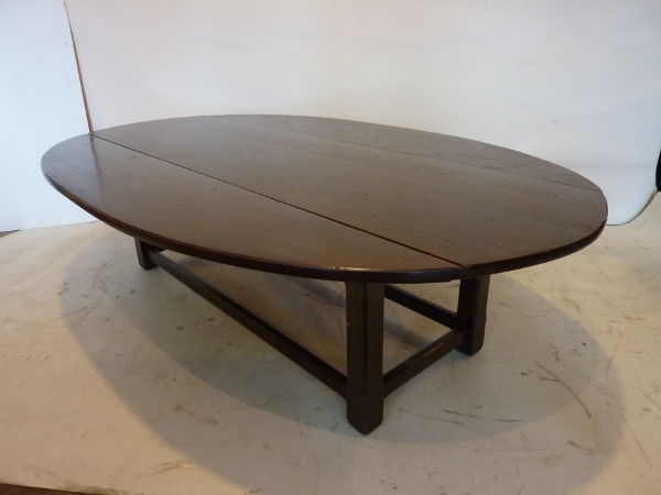 Large Oval Drop Leaf Coffee Table