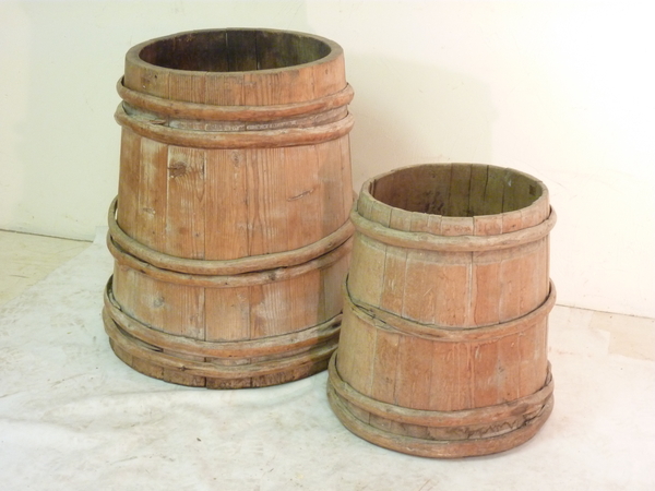 Two Wooden Stave Buckets