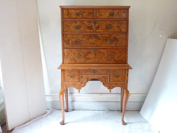 18th Century Walnut Burl Chest on Chest