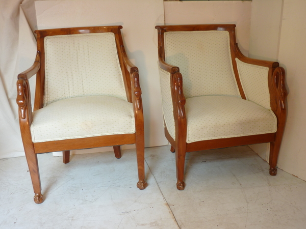 French Empire Style Swan Chairs