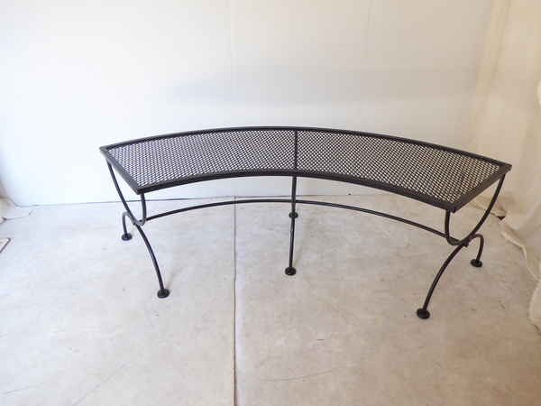 Curved Iron Bench