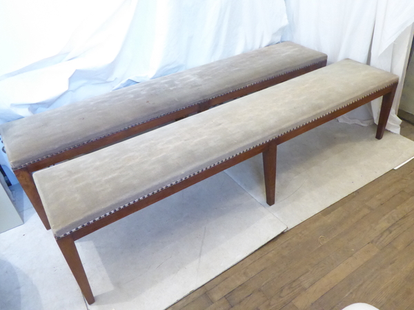 Antique Backless Upholstered Benches