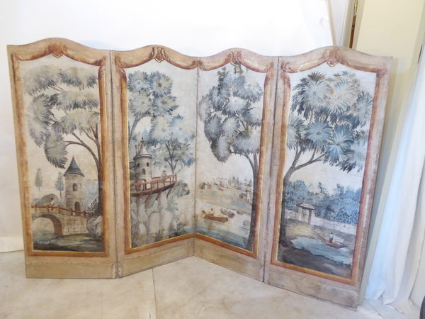 18th Century French Painted Screen