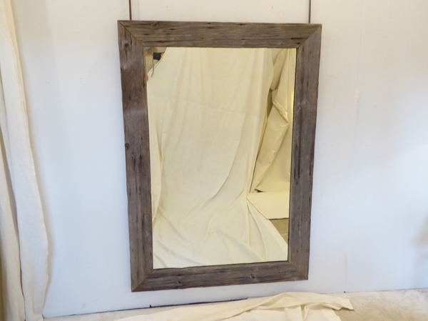 Weathered Barn Board Mirror