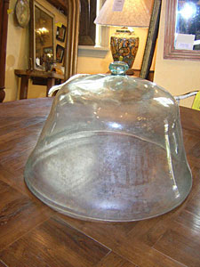 19th century French blown glass cloche