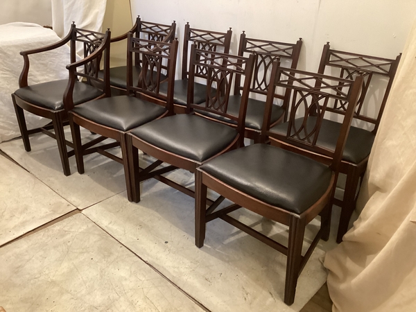 Set of Eight Mahogany Dining Chairs