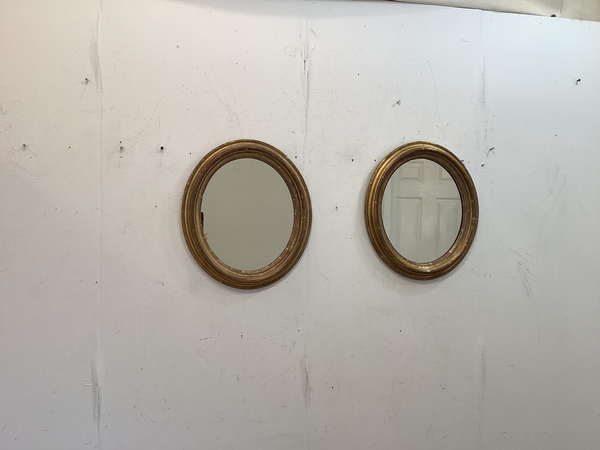 Pair of Small Oval Mirrors