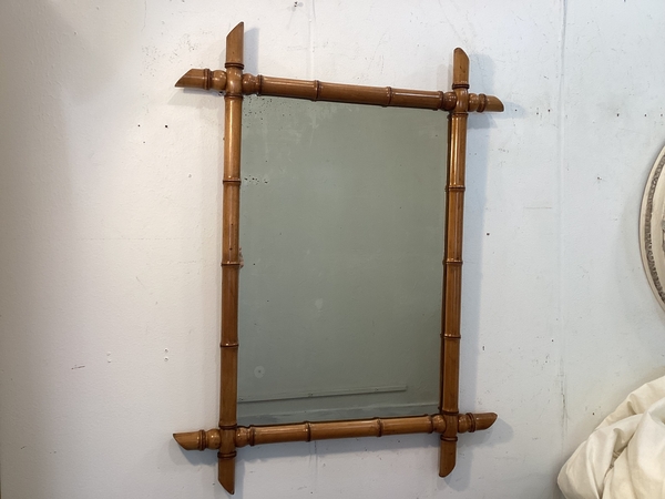 French Bamboo Mirror