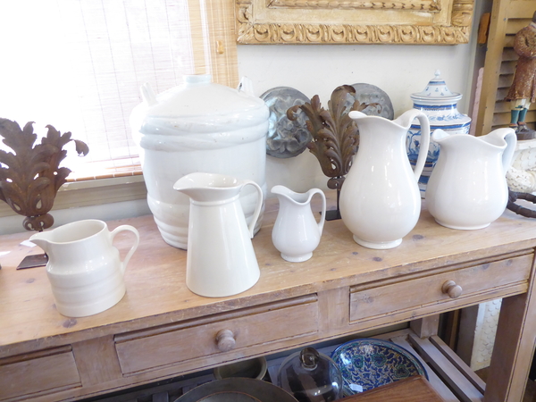 Collection of English Ironstone Pitchers