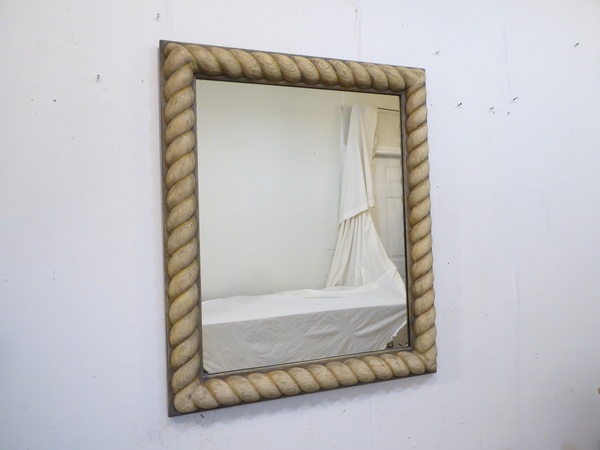 Weathered Rope Twist Mirror