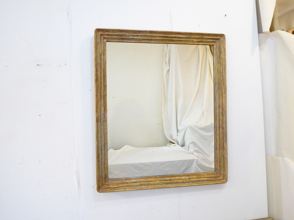 Antique Rubbed Gold Toned Mirror