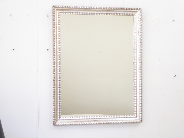 19th C Silvered Ripple Mirror