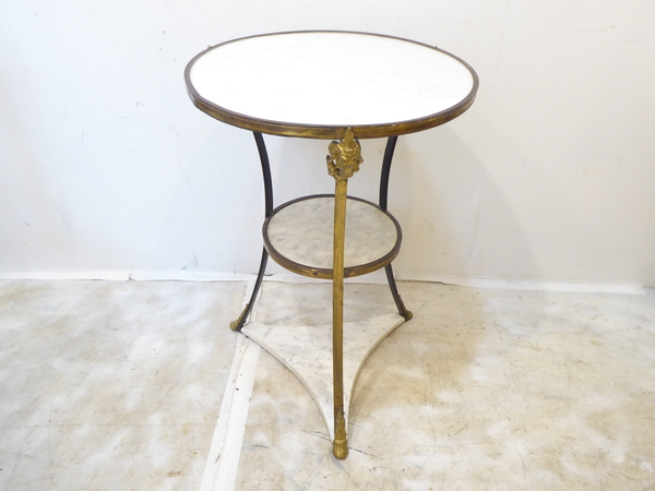 Antique French Marble and Ormolu Gueridon
