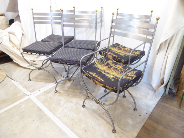Set of Six Steel Chairs