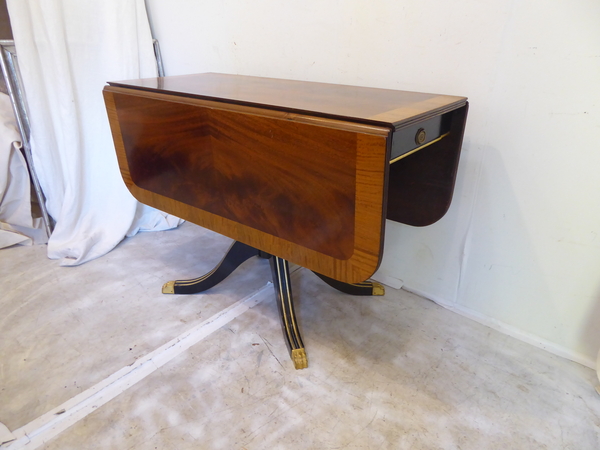 Drop Leaf Mahogany Console
