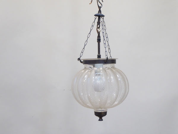 Etched Glass Bell Light