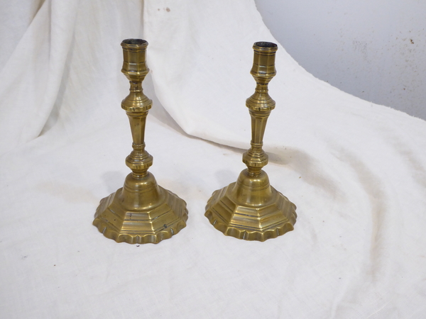 Pair 18th C French Candlesticks