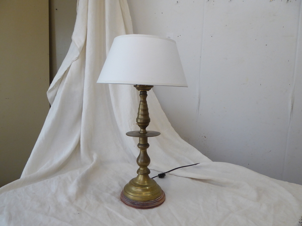 Brass Candlestick Lamp