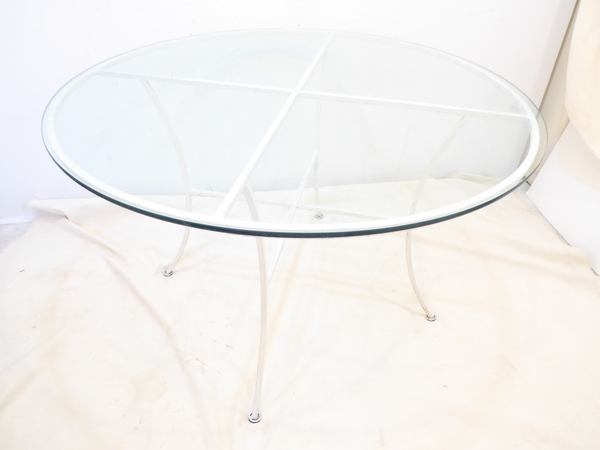 Iron and Glass Garden Table