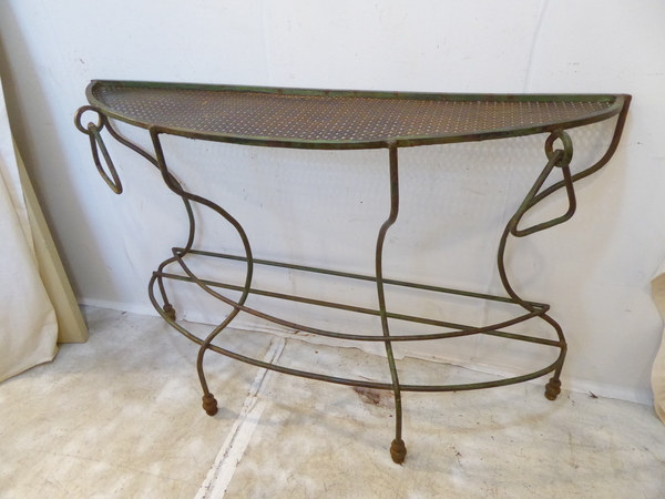Iron garden console