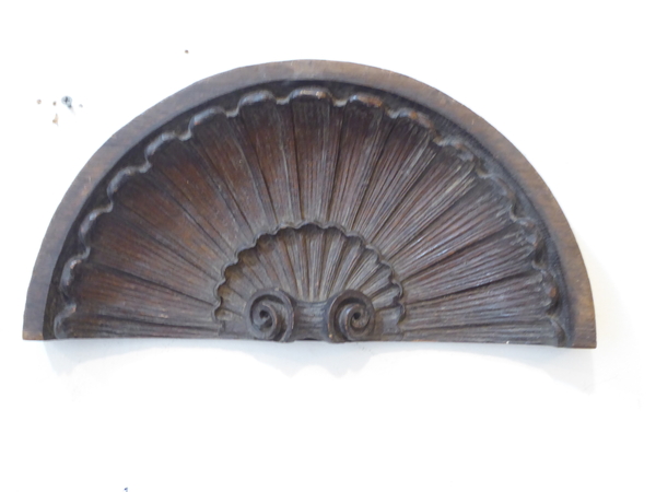 Pair Antique Architectural Carvings of Shells