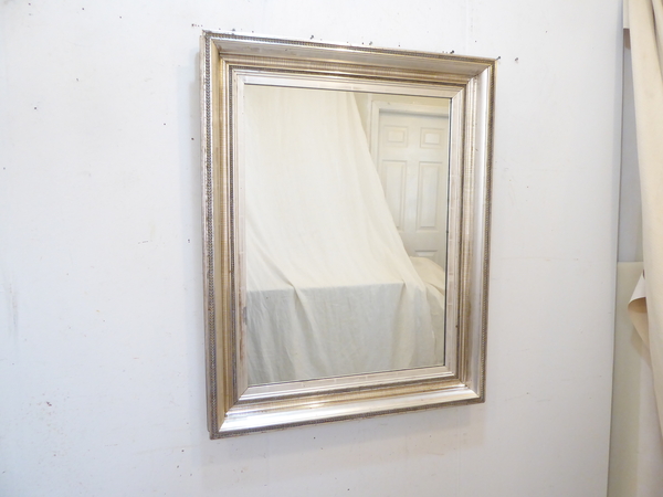19th C Silverleafed Mirror