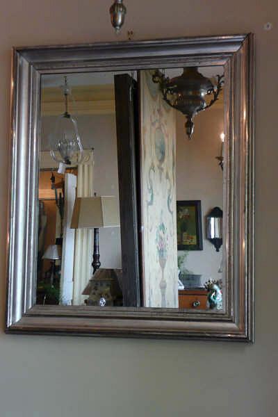 19th Century American Silver Leaf Mirror