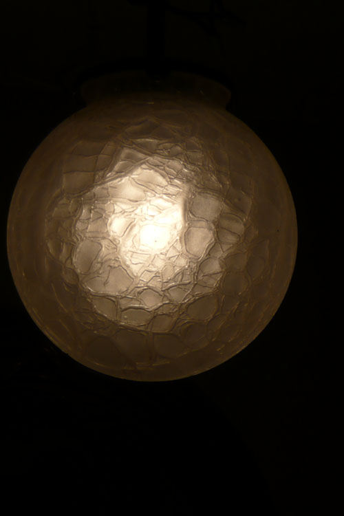 Crackle Glass Globe Light